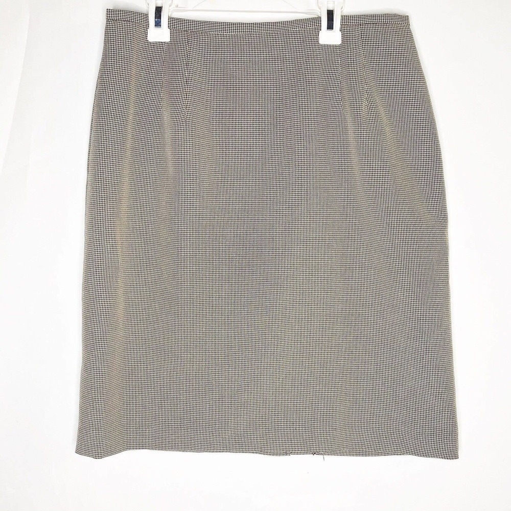 Michele New York Vtg 90’s Houndstooth Miniskirt Black White Sz 12 Lined